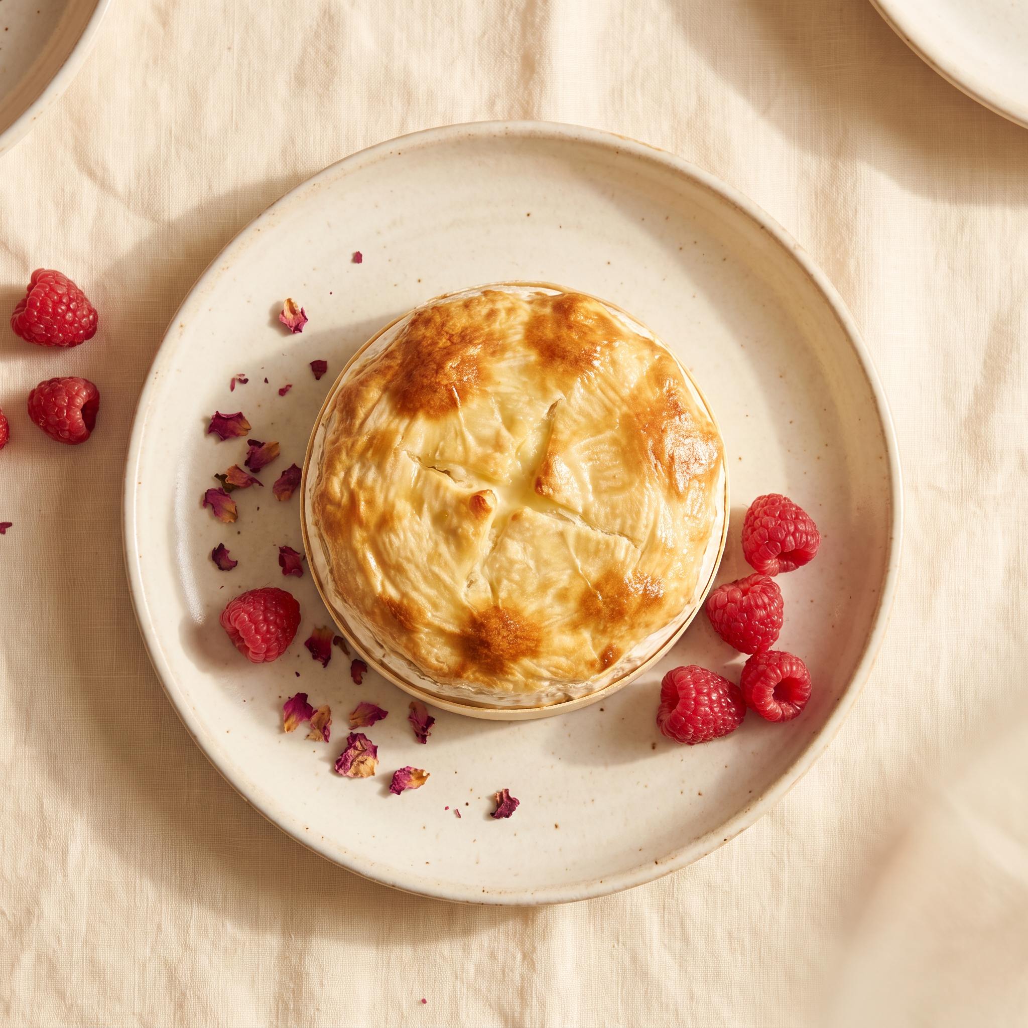 Baked Brie with Raspberry Coulis