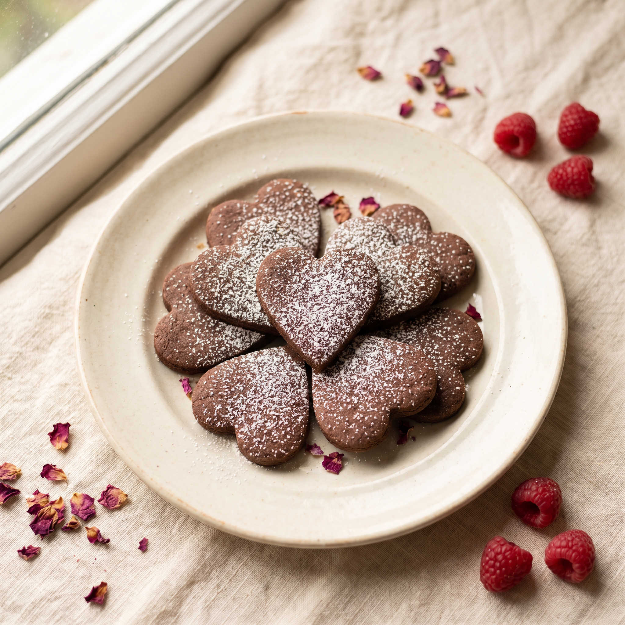 Chocolate Shortbread Hearts