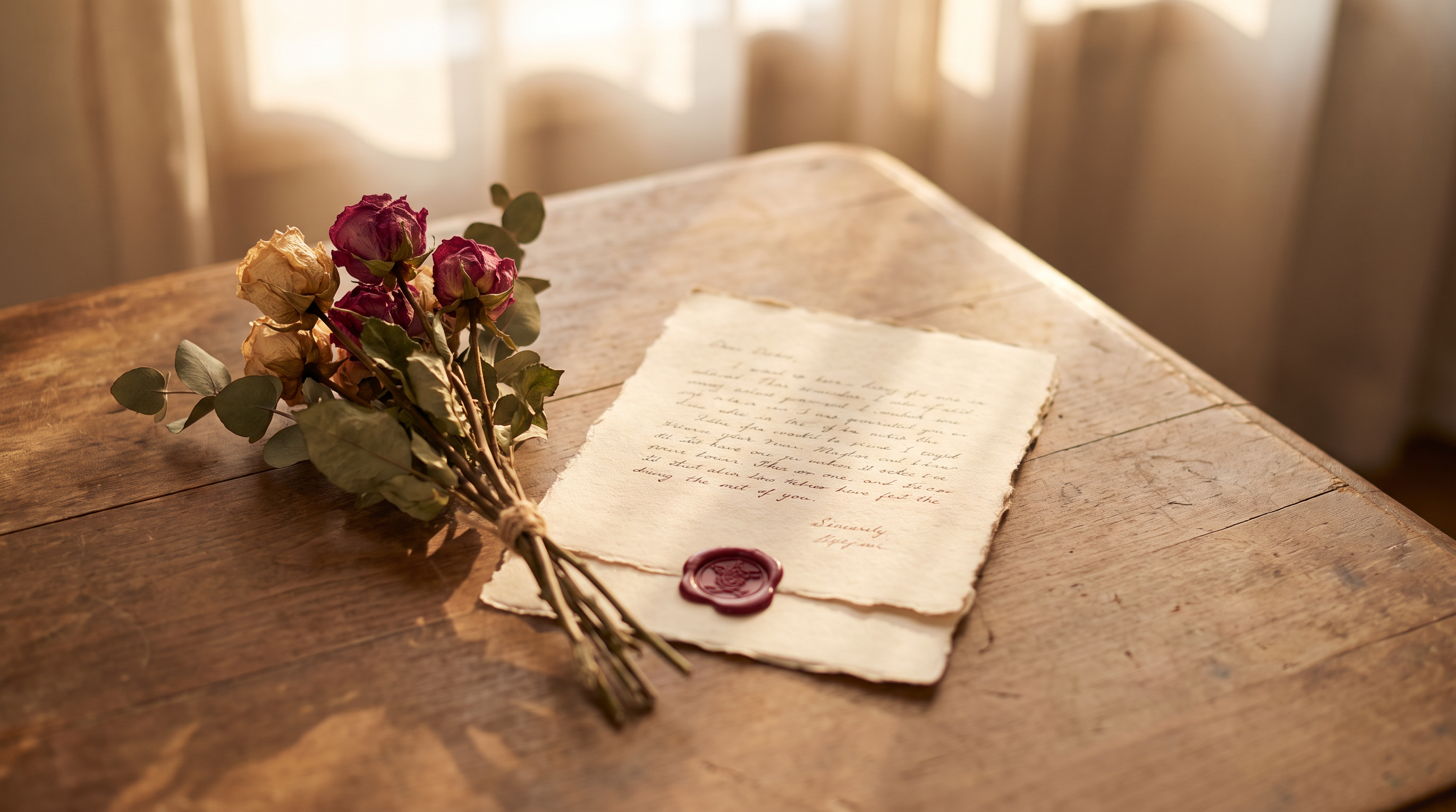 A romantic table set with roses and candlelight