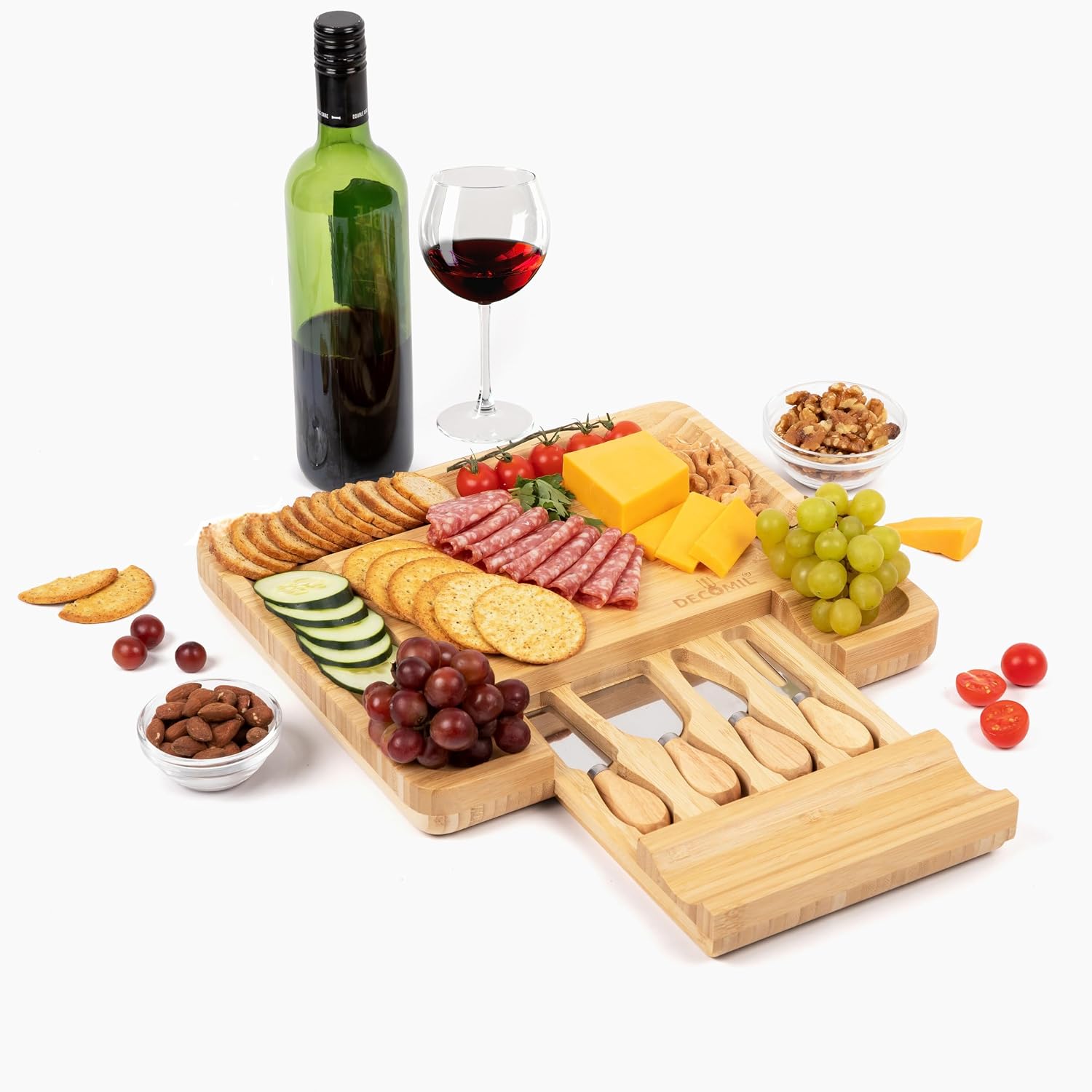 Bamboo Cheese Board and Knife Set