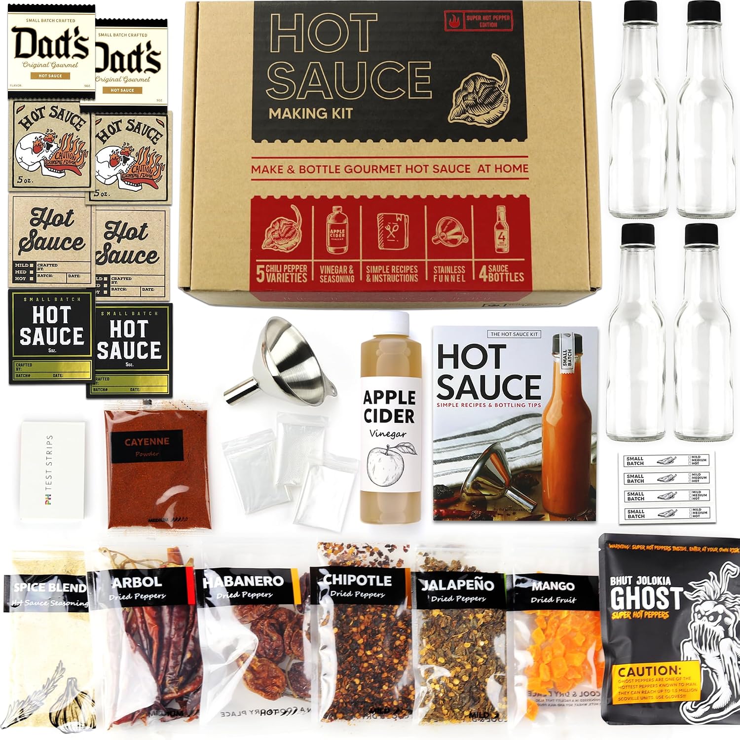 Hot Sauce Making Kit, 6 Pepper Varieties