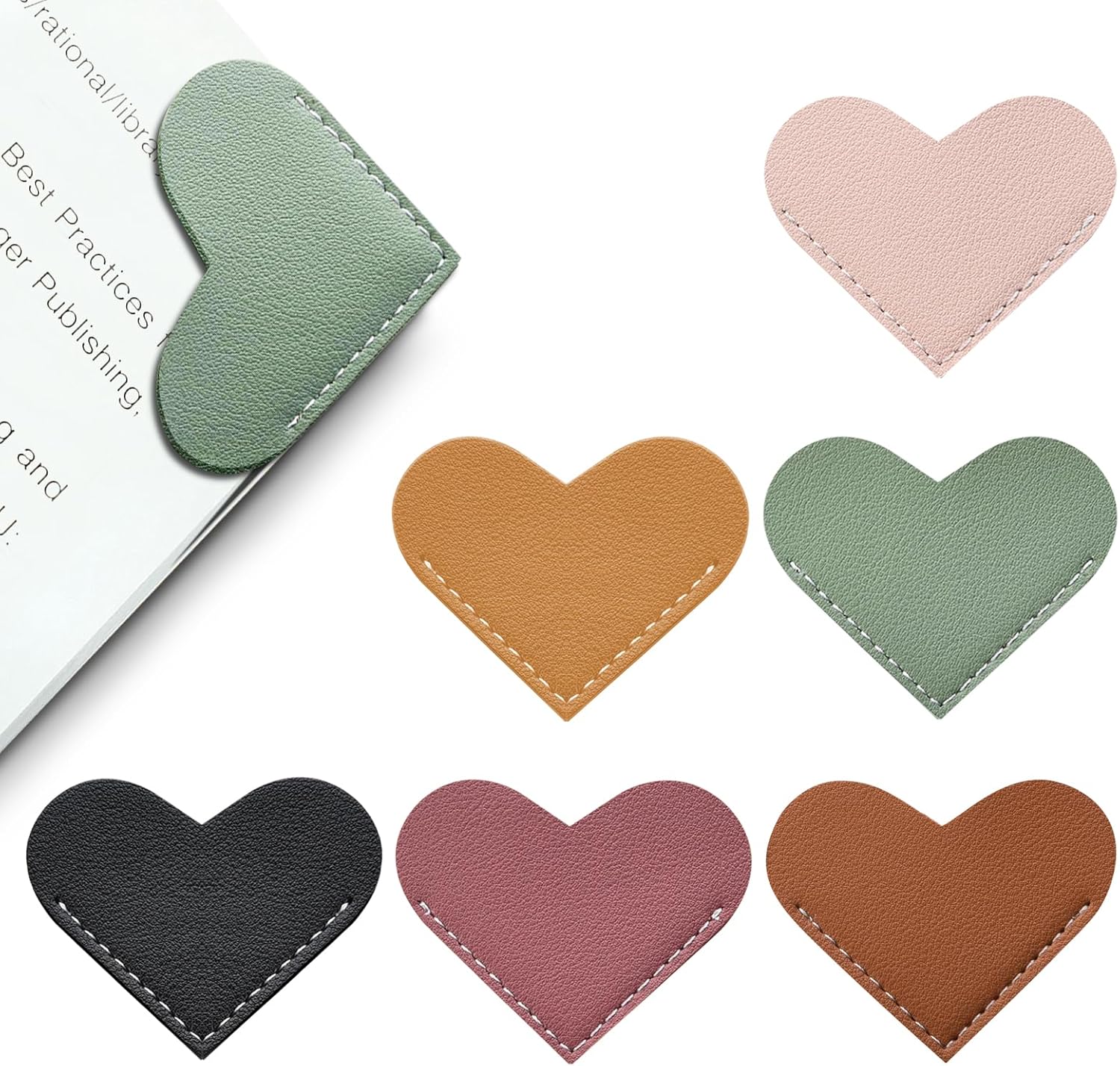 Leather Heart Bookmarks