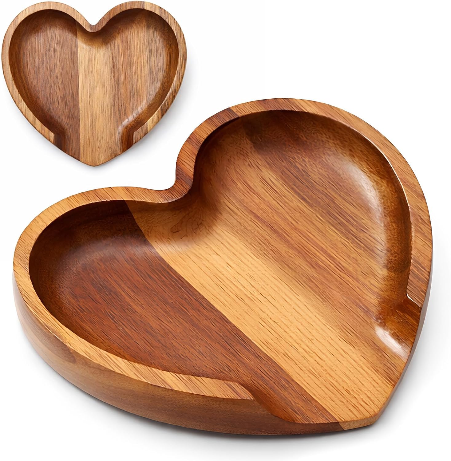Heart Shaped Acacia Wooden Spoon Rest Holder