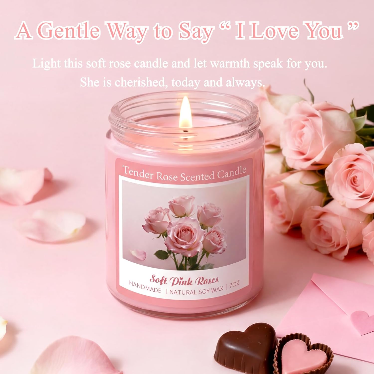 Tender Rose Natural Soy Candle