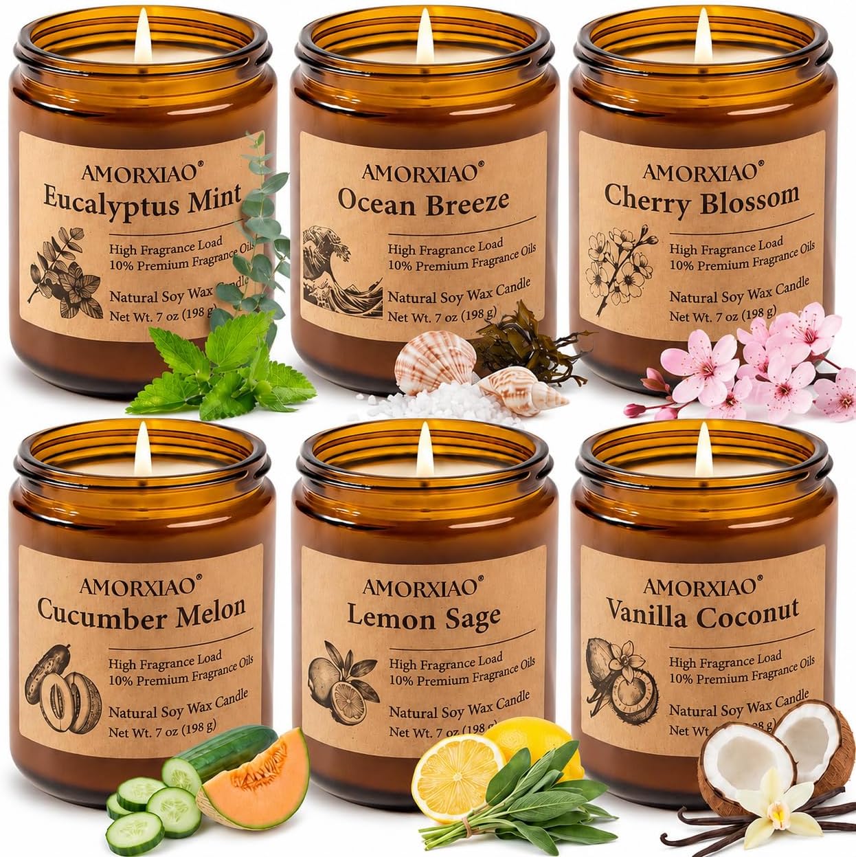 Scented Candles for Home, 6 Pack